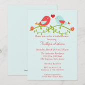 Trendy Tortelduifjes Bridal Shower Kaart (Voorkant / Achterkant)