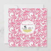 Trendy Tortelduifjes Bridal Shower Kaart (Achterkant)