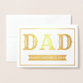 Trendy Tpografie Folie Vaderdag Kaarten (Voorkant met envelop)