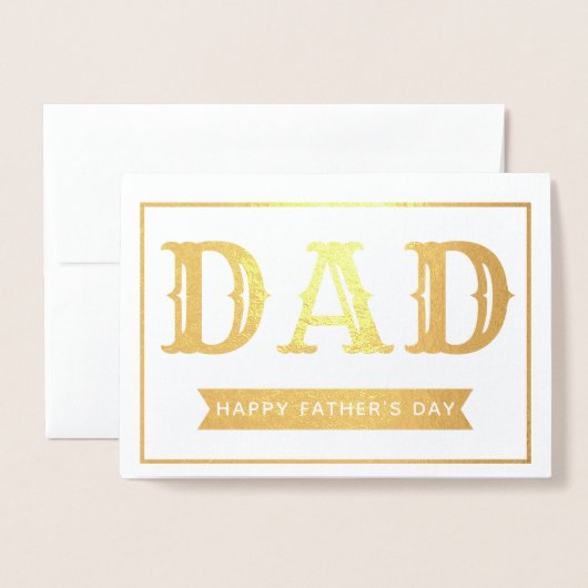 Trendy Tpografie Folie Vaderdag Kaarten (Voorkant met envelop)