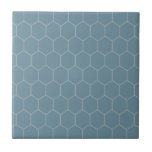 Trendy Traditional Classic Hexagon Pattern Blue Tegeltje<br><div class="desc">Deze traditionele klassieke hexagon patroon blauwe keramische tegel gaat nooit uit de stijl, en kan zo veelzijdig in hun gebruik zijn: voor een keukenbacksplash, eigenschaps-tegel, fireplace-surround of tegel van de badkamerdouche. Voeg een ontwerpaccent toe aan elke ruimte. Een ander gebruik moet een tegel lijsten om op de muur te hangen....</div>