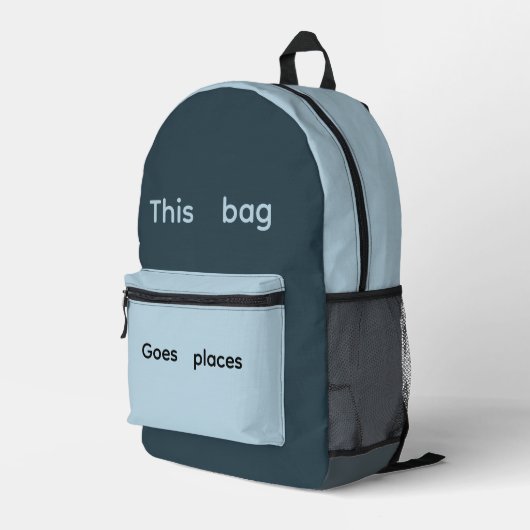 Trendy Travel Rugzak Print Cut Naagrugzak (Achterkant Hoek Rechts)