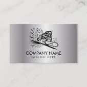 Trendy Tree Trimming & Arborist Services Silver    Visitekaartje (Voorkant)