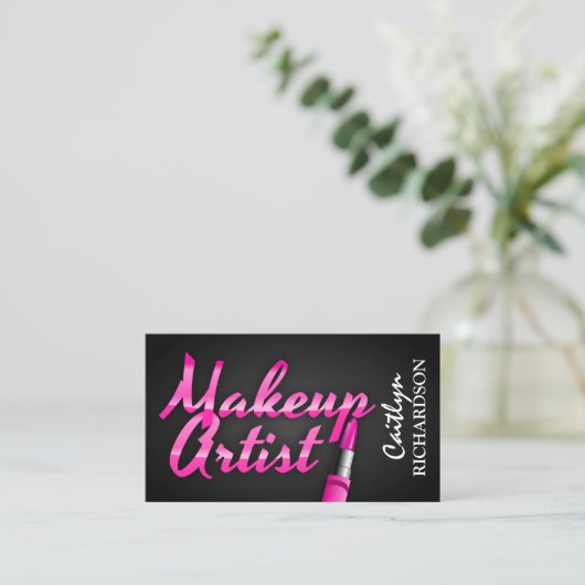 Trendy Trendy Makeup Artist Visitekaartje (Staand voorkant)