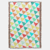 Trendy Triangle Mint Aqua Coral Modern Abstract Deken (Voorkant Verticaal)