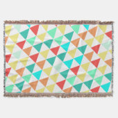 Trendy Triangle Mint Aqua Coral Modern Abstract Deken (Voorkant)