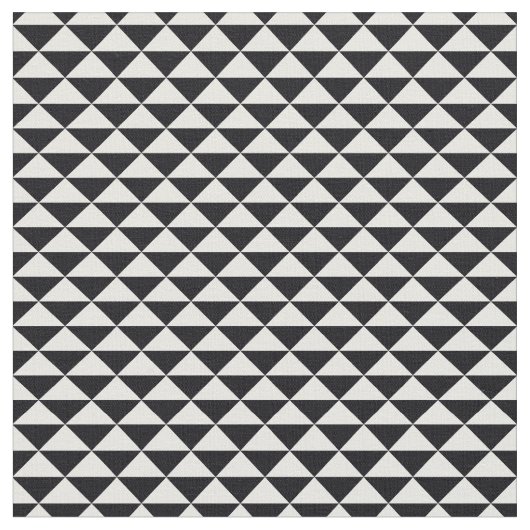 Trendy Triangles Patterned Fabric (zwart) Stof (Close Up)