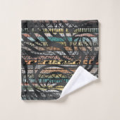 Trendy Tribal African Pattern Zebra Print Bad Handdoek (Wasdoekje)