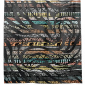 Trendy Tribal African Pattern Zebra Print Douchegordijn (Voorkant)