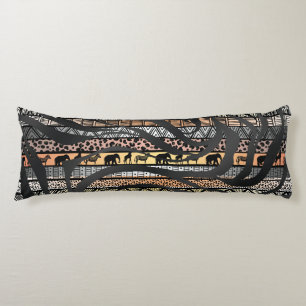 Trendy Tribal African Pattern Zebra Print Lichaamskussen