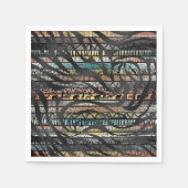 Trendy Tribal African Pattern Zebra Print Servet (Voorkant)
