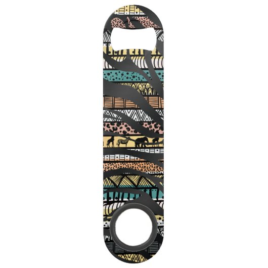 Trendy Tribal African Pattern Zebra Print Speed Flessenopener (Voorkant)