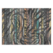 Trendy Tribal African Pattern Zebra Print Tafelkleed (Voorkant (Horizontaal))