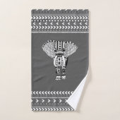 Trendy Tribal Bohemian Elephant Bad Handdoek (Handdoek)