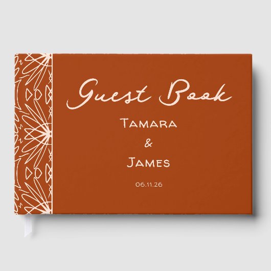 Trendy Tribal Boho Patterned Guest Book Gastenboek (Voorkant)