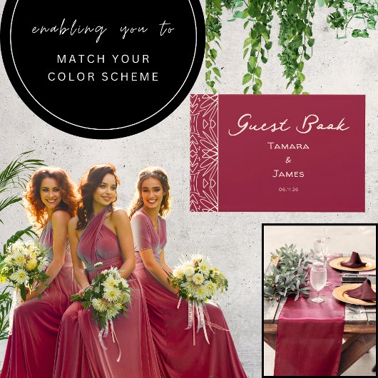 Trendy Tribal Boho Patterned Guest Book Gastenboek