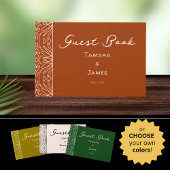 Trendy Tribal Boho Patterned Guest Book Gastenboek