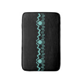 Trendy Tribal Geometric Turquoise en Black Badmat (Voorkant Verticaal)