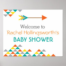 Trendy Tribal & het Baby shower van de Pijl Welkom Poster