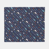 Trendy Tribal Moose & Feathered Arrow gepersonalis Fleece Deken (Voorkant (Horizontaal))