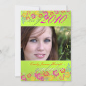 Trendy Tropical Afstuderen Party Kaart (Voorkant)