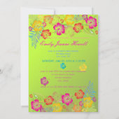 Trendy Tropical Afstuderen Party Kaart (Achterkant)