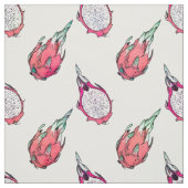 Trendy Tropical Dragon Fruit Halves White Pattern Stof (Swatch)