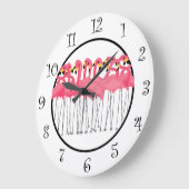 Trendy Tropical Flamingo Kitchen Clocks Grote Klok (Hoek)