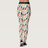 Trendy Tropical Flamingo patroon Leggings (Achterkant)