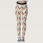 Trendy Tropical Flamingo patroon Leggings (Voorkant)