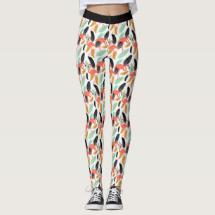 Trendy Tropical Flamingo patroon Leggings