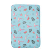 Trendy Tropical Flamingo & Watermelon Pattern Badmat (Voorkant Verticaal)