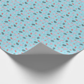 Trendy Tropical Flamingo & Watermelon Pattern Cadeaupapier (Hoek)
