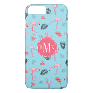Trendy Tropical Flamingo & Watermelon Pattern Case-Mate iPhone Case