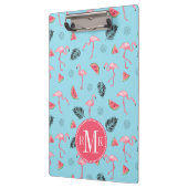 Trendy Tropical Flamingo & Watermelon Pattern Klembord (Links)
