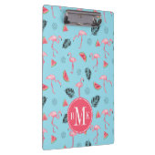 Trendy Tropical Flamingo & Watermelon Pattern Klembord (Rechts)