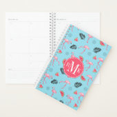 Trendy Tropical Flamingo & Watermelon Pattern Planner (Display)