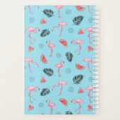 Trendy Tropical Flamingo & Watermelon Pattern Planner (Achterkant)