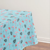 Trendy Tropical Flamingo & Watermelon Pattern Tafelkleed (Voorbeeld)