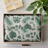 Trendy Tropical Foliage Green Leaves Pattern Tissuepapier (Geschenk)