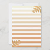 Trendy Tropical Gold Pineapple Summer Party Bedankkaart (Achterkant)