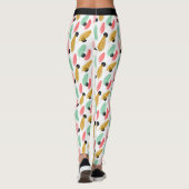 Trendy Tropical Leaves Pattern Leggings (Achterkant)