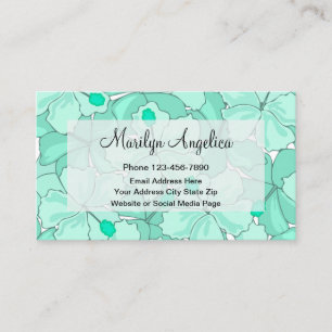Trendy Tropical Monogram Contact Visitekaartje