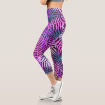 Trendy Tropical Palm Leaves Pattern Paars