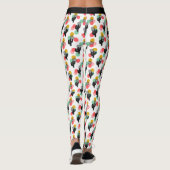 Trendy Tropical Succulent Pattern Leggings (Achterkant)