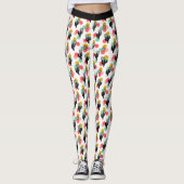 Trendy Tropical Succulent Pattern Leggings (Voorkant)