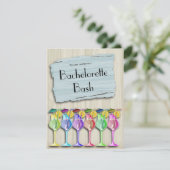 Trendy Tropical Umbrella Drink Kaart (Staand voorkant)