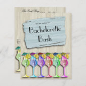 Trendy Tropical Umbrella Drink Kaart (Voorkant / Achterkant)