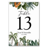 Trendy Tropical Waterverf Green Leaves Kaart (Voorkant)