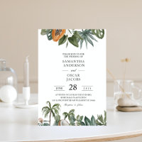 Trendy Tropical Waterverf Green Leaves